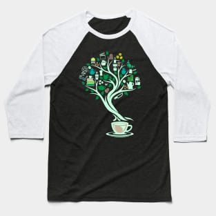 Coffee Caffeine Tree Of Life Yoga Celtic Viking Yggdrasil Baseball T-Shirt